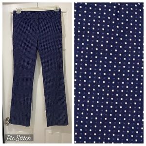 NWOT - New York & Company Navy Blue/White Straight Leg Pants